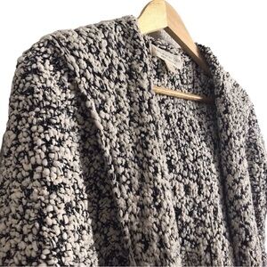 NWT Saltwater Luxe by Anthropologie Black and White Hooded Cardigan Small